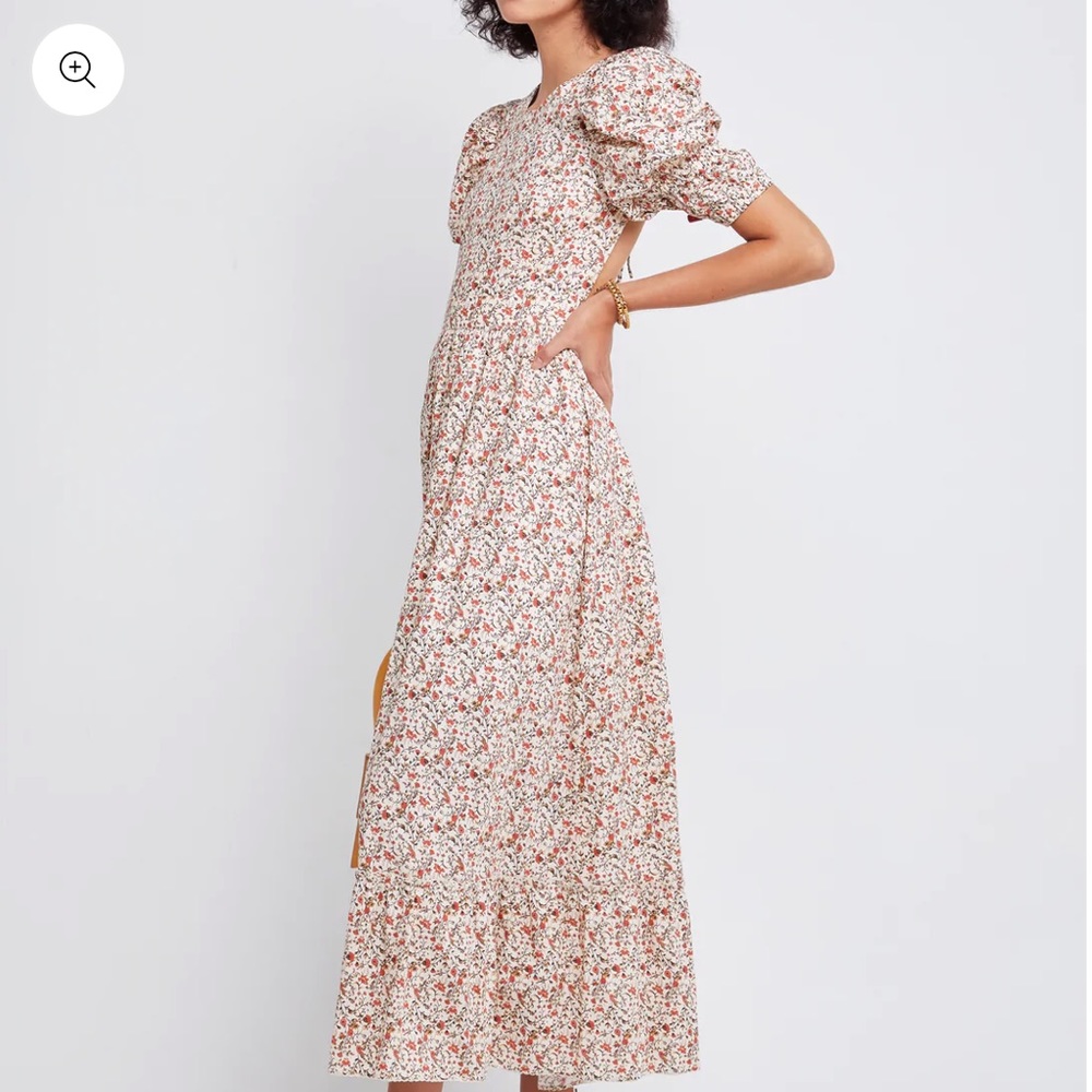 O.P.T. Hayden Floral Open Back Maxi Dress Few Moda Sz M NWT